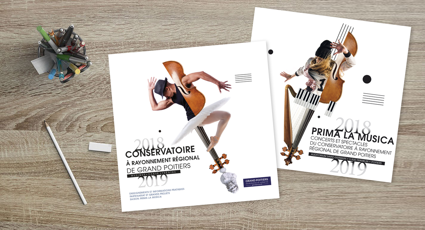 Création des brochures Conservatoire de la ville de Poitiers