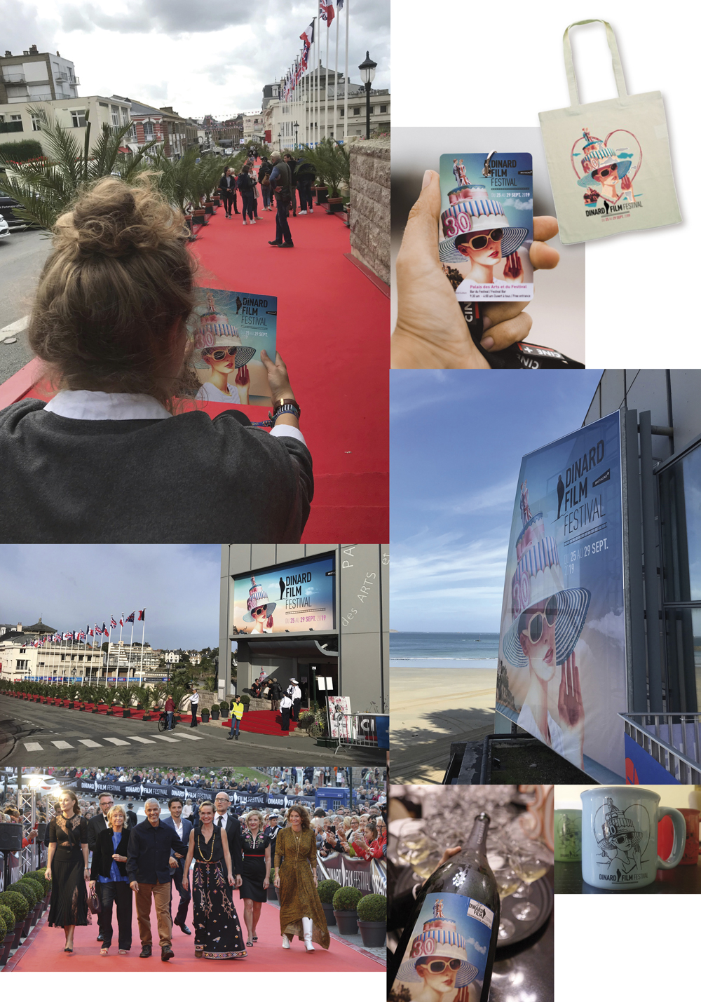 dinard film festival conception création affiches, annonces, billets, programmes, signalétique, décoration, merchandising ….