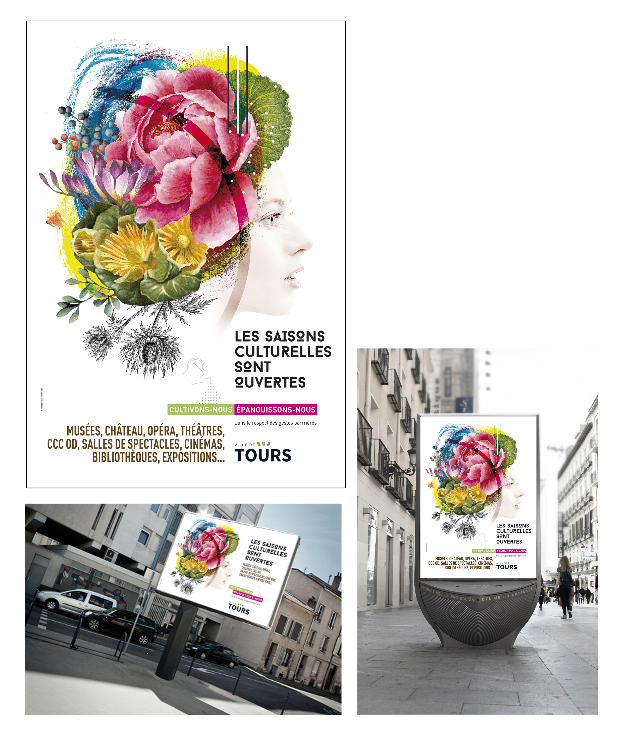 création graphique conception visuel affiche saison culturelle Tours