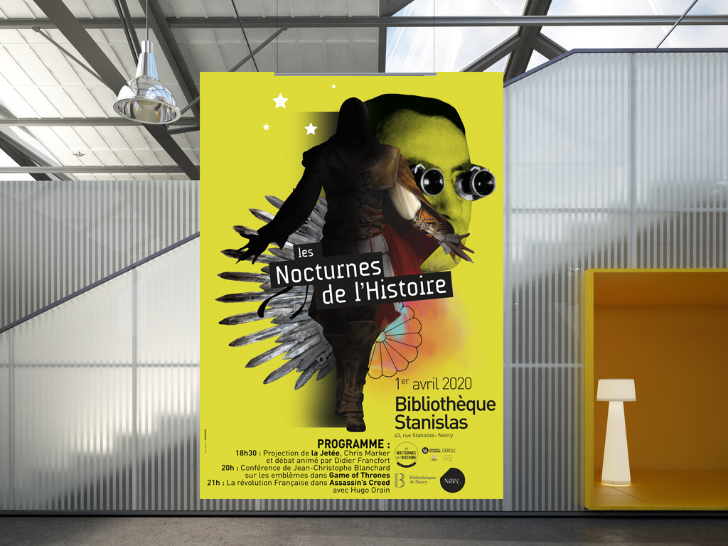 Nancy bibliothèque nocturne histoire affiche conception création graphique visuel communication