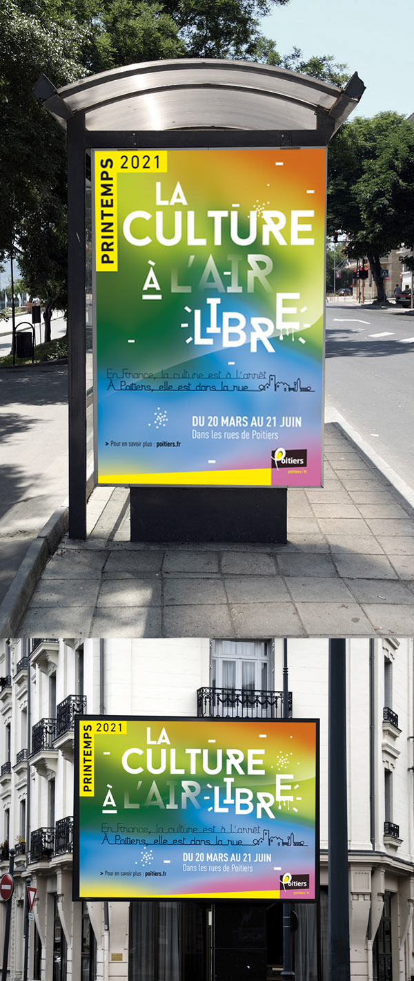 affiche visuel culture Poitiers création conception graphique ville agglomération