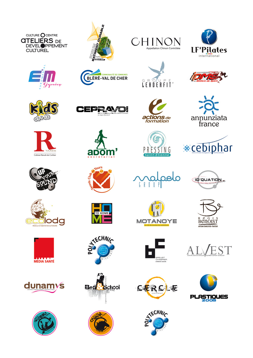 Conception de logos pour artisan PMI-PME, institutionnels, industriels, festivals